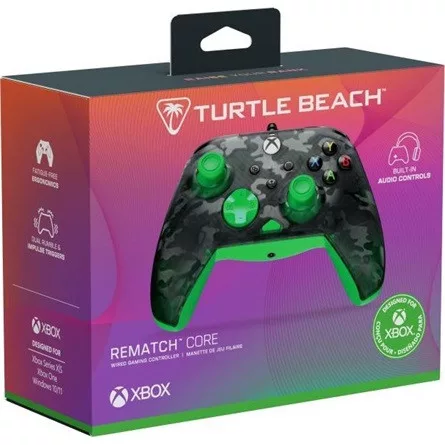 Turtle Beach Rematch Core USB-C gamepad játékvezérlő fekete-zöld