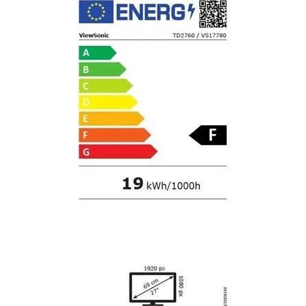 ViewSonic Portable Monitor 27" - TD2760 (VA,16:9, 1920x1080, 10 point Touch, 6ms, 250cd/m2, VGA, DP, HDMI, USB, SPK)