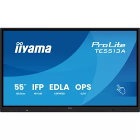   iiyama touch IPS monitor, 54,6", 3840 x 2160, 16:9, 450cd, 8ms, 1200:1, HDMIx3/DP/USB-Cx2/USBx5/RJ45x2/RS-232C