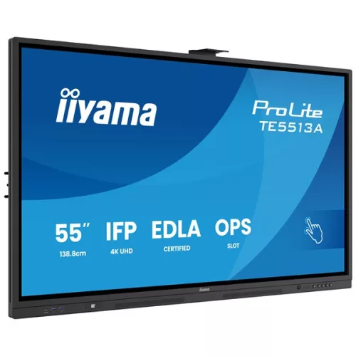 iiyama touch IPS monitor, 54,6", 3840 x 2160, 16:9, 450cd, 8ms, 1200:1, HDMIx3/DP/USB-Cx2/USBx5/RJ45x2/RS-232C