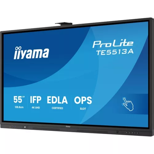 iiyama touch IPS monitor, 54,6", 3840 x 2160, 16:9, 450cd, 8ms, 1200:1, HDMIx3/DP/USB-Cx2/USBx5/RJ45x2/RS-232C