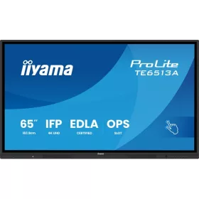   iiyama touch IPS monitor, 64,5", 3840 x 2160, 16:9, 450cd, 8ms, 1200:1, HDMIx3/DP/USB-Cx2/USBx5/RJ45x2/RS-232C