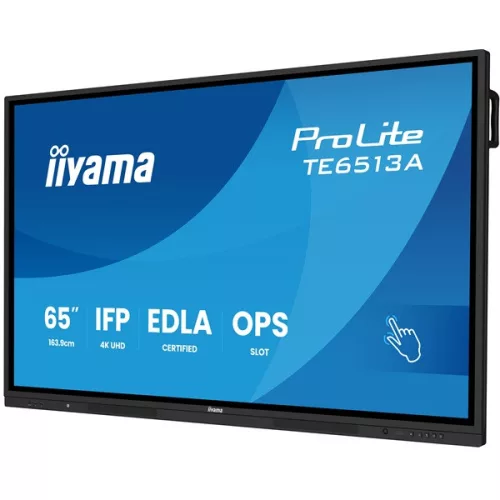iiyama touch IPS monitor, 64,5", 3840 x 2160, 16:9, 450cd, 8ms, 1200:1, HDMIx3/DP/USB-Cx2/USBx5/RJ45x2/RS-232C