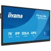 iiyama touch IPS monitor, 75", 3840 x 2160, 16:9, 450cd, 8ms, 1200:1, HDMIx3/DP/USB-Cx2/USBx5/RJ45x2/RS-232C