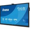 iiyama touch IPS monitor, 75", 3840 x 2160, 16:9, 450cd, 8ms, 1200:1, HDMIx3/DP/USB-Cx2/USBx5/RJ45x2/RS-232C