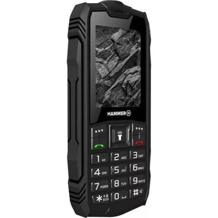 myPhone HAMMER Rock 2,4" Dual SIM csepp-, por- és ütésálló mobiltelefon - fekete
