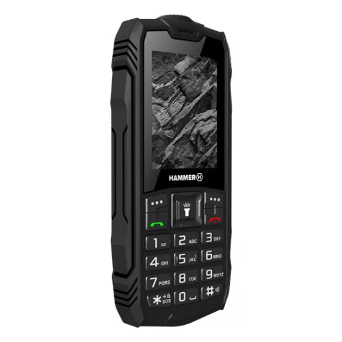 myPhone HAMMER Rock 2,4" Dual SIM csepp-, por- és ütésálló mobiltelefon - fekete