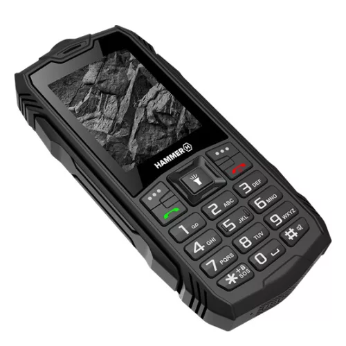 myPhone HAMMER Rock 2,4" Dual SIM csepp-, por- és ütésálló mobiltelefon - fekete