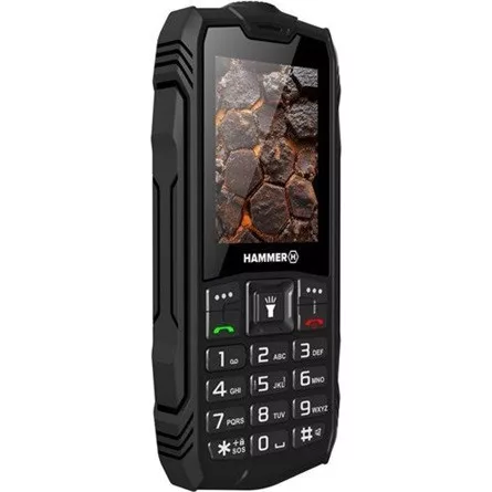 myPhone HAMMER Rock LTE 2,4" Dual SIM csepp-, por- és ütésálló mobiltelefon - fekete