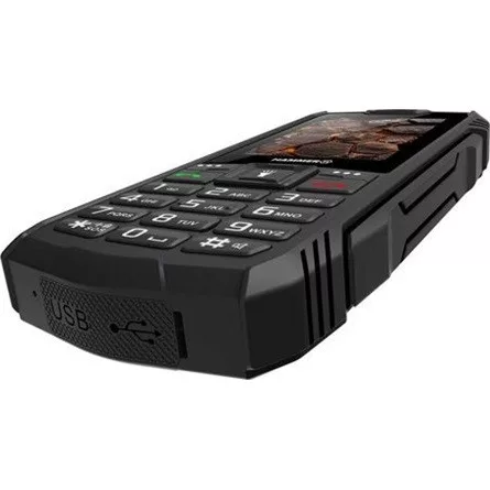 myPhone HAMMER Rock LTE 2,4" Dual SIM csepp-, por- és ütésálló mobiltelefon - fekete