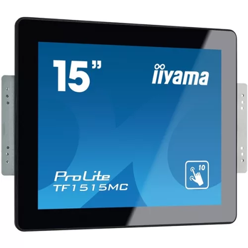 iiyama touch monitor, 15", 1024x768, 4:3 315cd, 8ms, 800:1,VGA/HDMI/DP, Open frame, TF1515MC