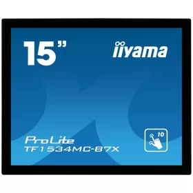   iiyama touch monitor, 15", 1024x768, 4:3, 330cd, 8ms, 700:1,VGA/HDMI/DP, Open frame, TF1534MC