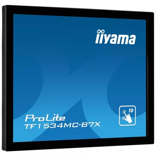 iiyama touch monitor, 15", 1024x768, 4:3, 330cd, 8ms, 700:1,VGA/HDMI/DP, Open frame, TF1534MC