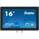 iiyama touch monitor, 15,6", 1920 x 1080, 16:9, 450cd, 25ms, 1000:1, VGA/HDMI/DP TF1615MC-B1