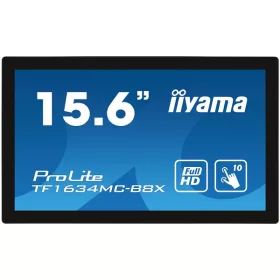   iiyama touch monitor, 15,6", 1920x1080, 16:9, 405cd, 28ms, 700:1,VGA/HDMI/DP, open frame, TF1634MC