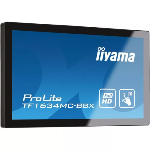iiyama touch monitor, 15,6", 1920x1080, 16:9, 405cd, 28ms, 700:1,VGA/HDMI/DP, open frame, TF1634MC
