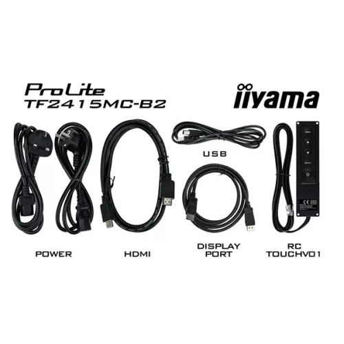 iiyama touch monitor, 21,5", 1920x1080, 16:9, 315cd, 14ms, 1000:1,VGA/HDMI/DP, Open frame, TF2215MC