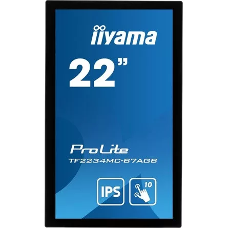 iiyama touch monitor, 21,5", 1920x1080, 16:9, 300cd, 8ms, 1000:1,VGA/HDMI/DP, Open frame, TF2234MC
