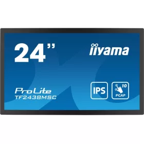   iiyama touch monitor, 23,8", 1920 x 1080, 16:9, 600cd, 5ms, 1000:1, HDMI/DP/USBx2 TF2438MSC-B1