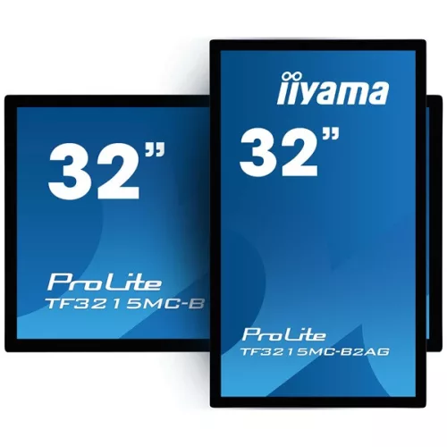 iiyama 24/7 interaktív kijelző, 31,5" , 1920x1080, 16:9, 425cd, 8ms, 3000:1,VGA/HDMI/DP, TF3215MC