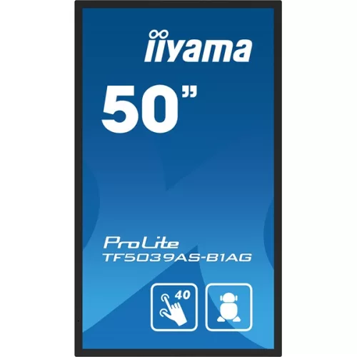 iiyama 24/7 interaktív kijelző, 49,5" 3840 x 2160 , 16:9, 500cd, 9,5ms,5000:1, HDMIx2/DP/USBx2/RS-232C/RJ45