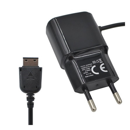 Gigapack Samsung GT-E1200 GIGAPACK Hálózati töltő 5W + fix kábel FEKETE