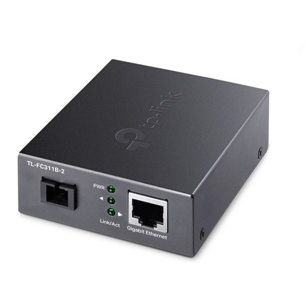 TP-Link TL-FC311B-2 WDM optikai SC Duplex - Ethernet 1Gb/s F/F média konverter fekete 2km