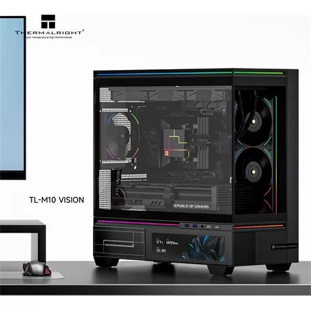 Thermalright TL-M10 Vision táp nélküli MT Mini Tower számítógépház fekete