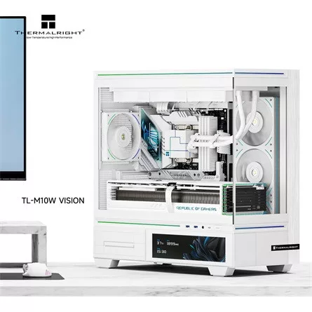 Thermalright TL-M10 Vision táp nélküli MT Mini Tower számítógépház fehér