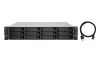 QNAP 12-bay 2U rackmount USB-C 3.1 Gen2 10Gbps JBOD expansion unit, redundant PSU, wi