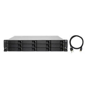   QNAP 12-bay 2U rackmount USB-C 3.1 Gen2 10Gbps JBOD expansion unit, redundant PSU, wi