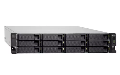QNAP 12-bay 2U rackmount USB-C 3.1 Gen2 10Gbps JBOD expansion unit, redundant PSU, wi