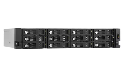 QNAP 12-bay 2U rackmount PCIe interface SATA JBOD expansion enclosure, 2.5/3.5" SATA