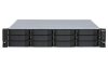 QNAP 12-bay 2U rackmount SATA JBOD expansion unit, redundant PSU, with a QXP-1600eS P