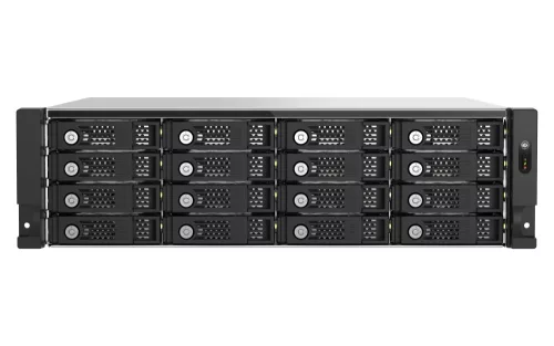 QNAP 16-bay 3U rackmount PCIe interface SATA JBOD expansion enclosure, 2.5/3.5" SATA