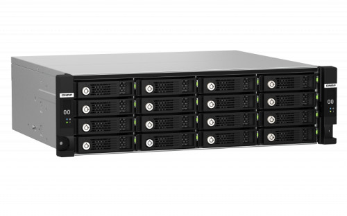 QNAP 16-bay 3U rackmount SAS 12Gbps JBOD dual controller expansion enclosure with SAS
