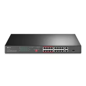   TP-LINK TL-SL1218P 16-Port 10/100Mbps + 2-Port Gigabit Rackmount Switch with 16-