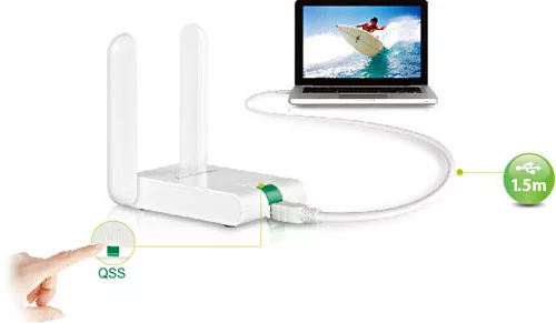 TP-LINK TL-WN822N 300M Wireless N USB adapter+ 4 dBi antenna