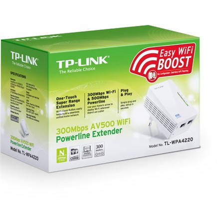 TP-Link TL-WPA4220 500+300Mb/s AC (220-240V) Wi-Fi powerline adapter