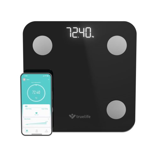TrueLife FitScale W1 BT Black Okosmérleg Fekete