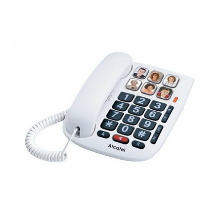 ALCATEL TMAX10 telefon készülék (vezetékes, nagy gomb) FEHÉR