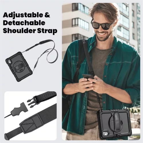 DEVIA Tech-Protect Solid ütésálló tok - Lenovo TB-336 Idea Tab (K11 Gen 2) kijelzővédővel - fekete - ECO