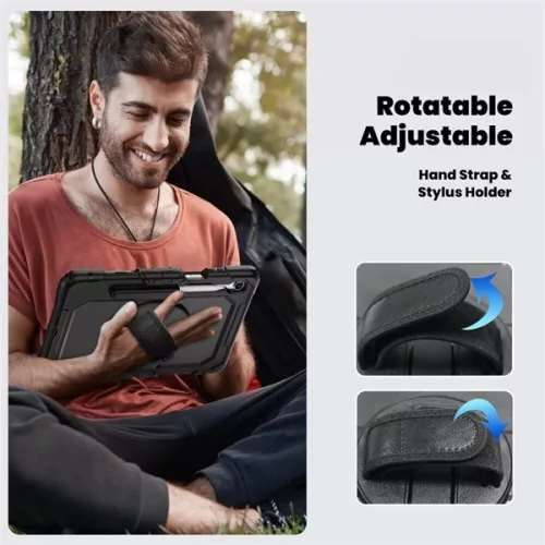 DEVIA Tech-Protect Solid ütésálló tok Galaxy Tab S11 11,0" X730/X736B kijelzővédővel - fekete - ECO