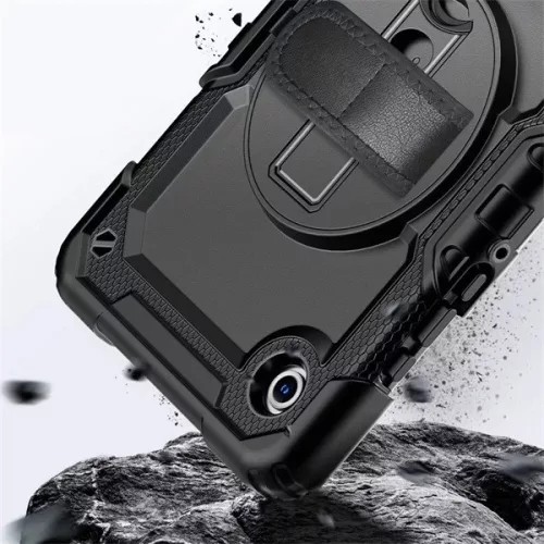 DEVIA Tech-Protect Solid ütésálló tok Galaxy Tab A9/A11 8,7" kijelzővédővel - fekete - ECO