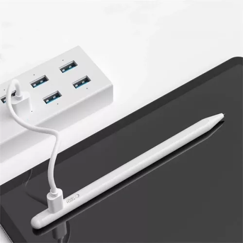 DEVIA Tech-Protect Digital Magnetic Stylus Pen aktív toll rajzhoz, jegyzethez - Apple iPad-hez - fehér