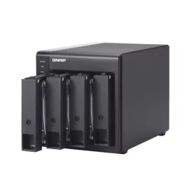   QNAP 4-bay 3.5" SATA HDD USB 3.0 type-C hardware RAID external enclosure. USB-C to US