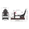 Trak Racer Szimulátor cockpit - TR160S (RIG, max: 35Nm, moduláris, ülés nélküli, fekete)