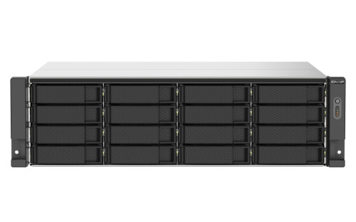 QNAP 16-bay rackmount NAS, AMD Ryzen V1000 series V1500B 4C/8T 2.2GHz, 16GB DDR4 RAM