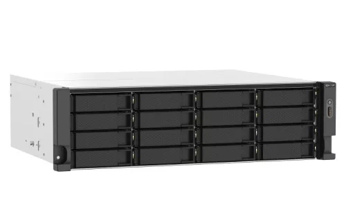 QNAP 16-bay rackmount NAS, AMD Ryzen V1000 series V1500B 4C/8T 2.2GHz, 16GB DDR4 RAM