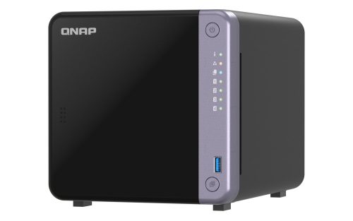 QNAP 4-bay 3.5" desktop NAS, AL524 4C 2.0GHz, 4GB DDR4 RAM (max 16GB), 1 x 10GbE SFP+